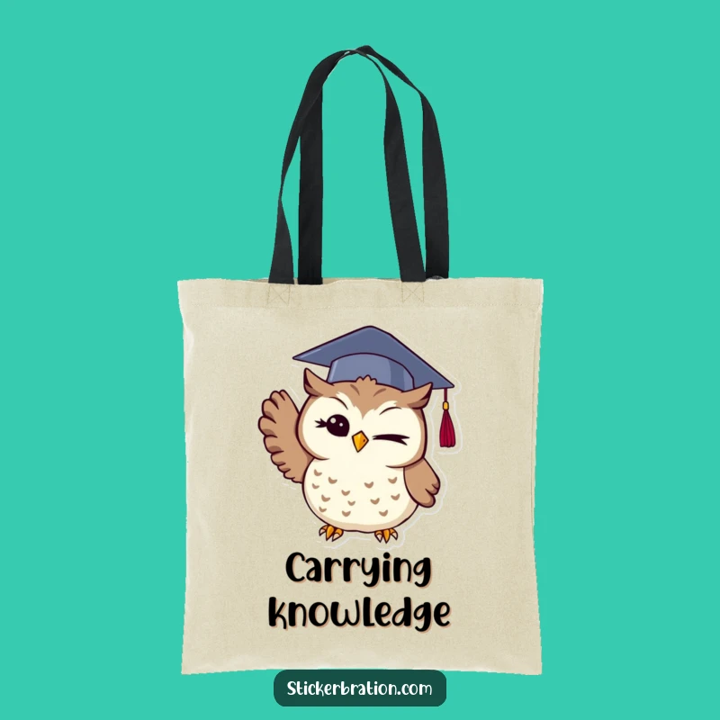 Funny Grad Owl Tote Bag: Carry Your Success with Wise Charm