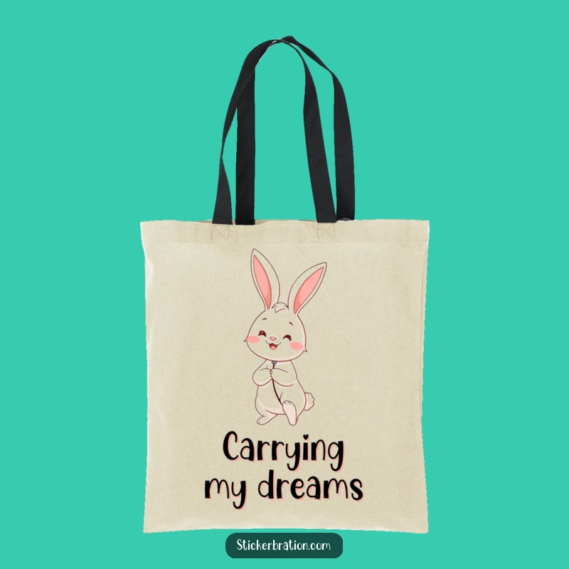 Funny Rabbit Balloon Tote Bag: Carry Your Joyful Adventures