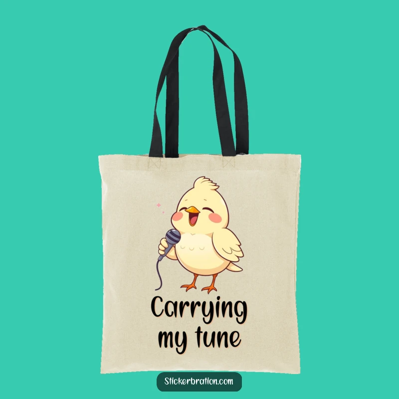 Funny Bird Tote Bag: Singing Star Carrier, Eco-Friendly & Fun