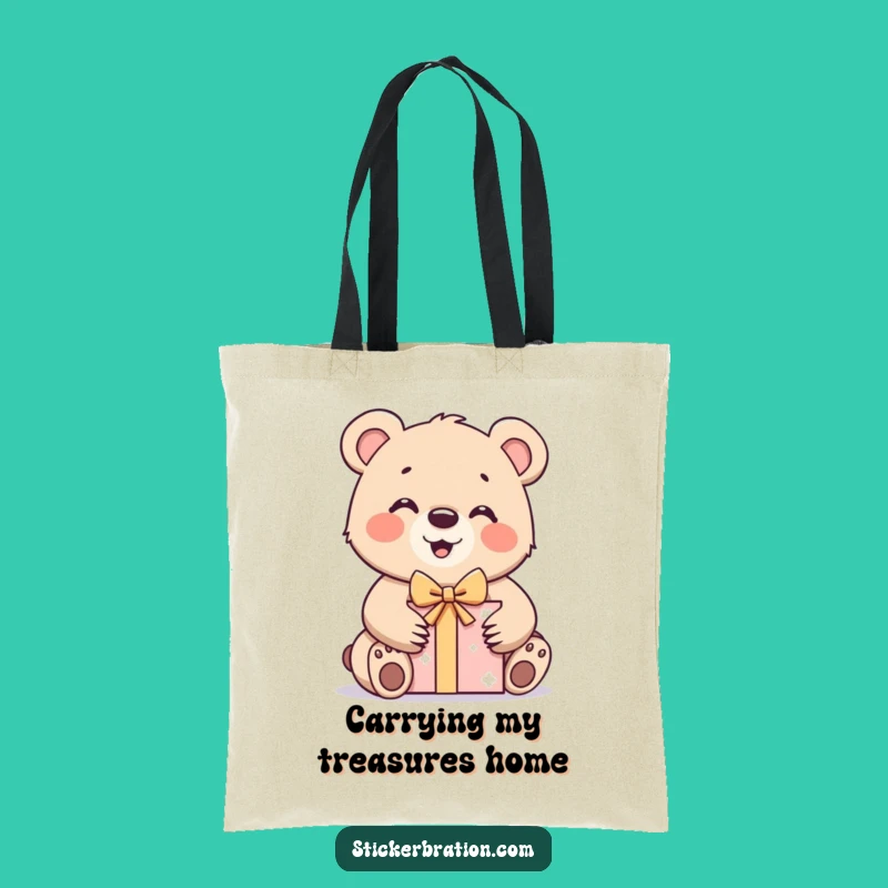 Funny Bear Cub Gift Tote Bag: Carry Your Treasures with Joyful Style