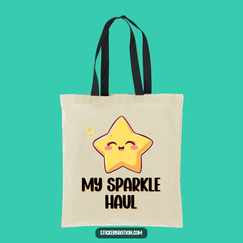Funny Winking Star Tote Bag: Carry Your Sparkle with This Hilarious Accessory