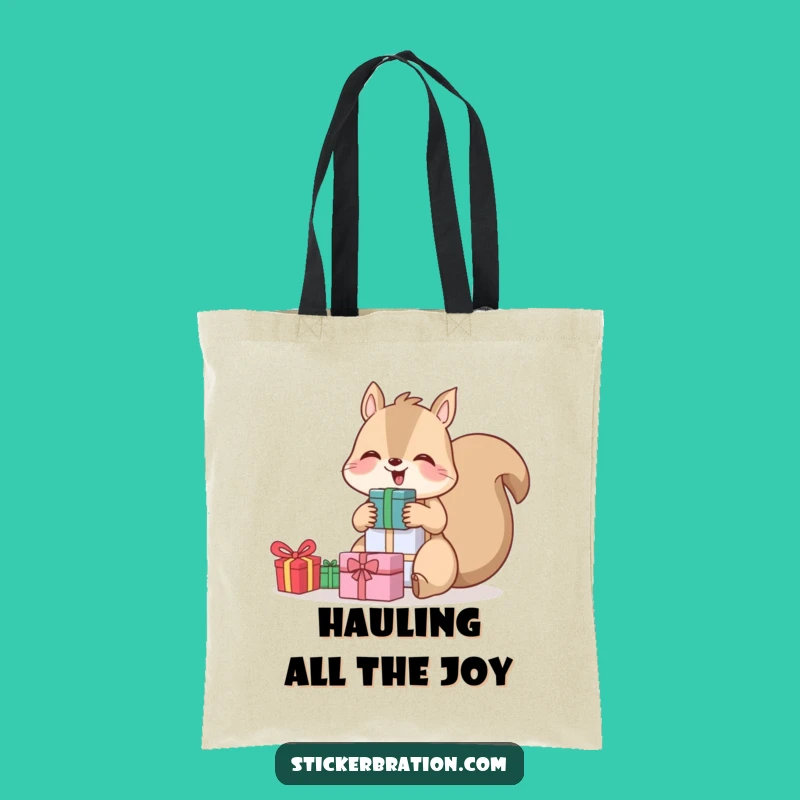 Funny Squirrel Tote Bag: Giggling Gift Carrier, Eco-Friendly & Fun